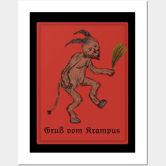 Greetings from Krampus Wall Art by fibster